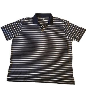 Reebok golf men's striped short-sleeved black and white polo shirt size 3XL